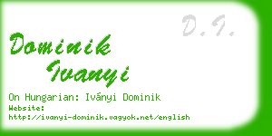 dominik ivanyi business card